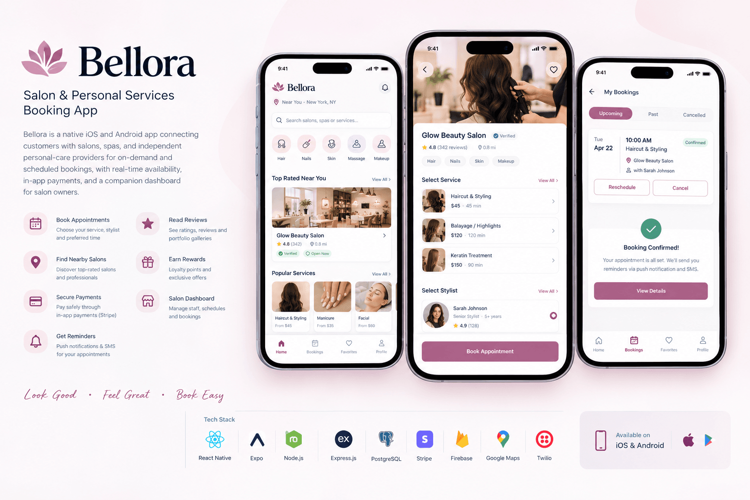 Bellora — Salon & Personal Services Booking App