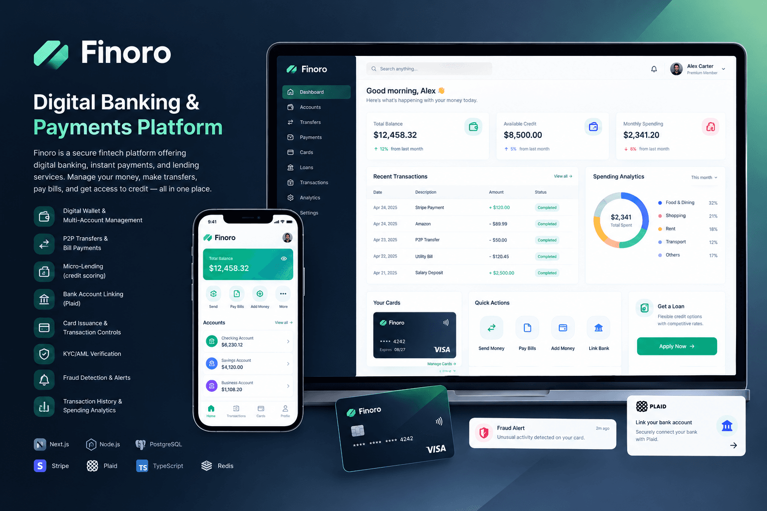 Finoro — Digital Banking & Payments Platform